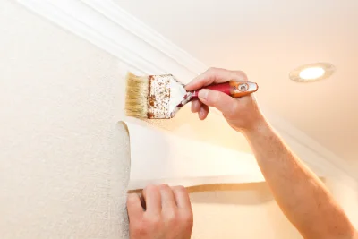 Pose de papier peint à Courlans — revêtements muraux et toiles de verre